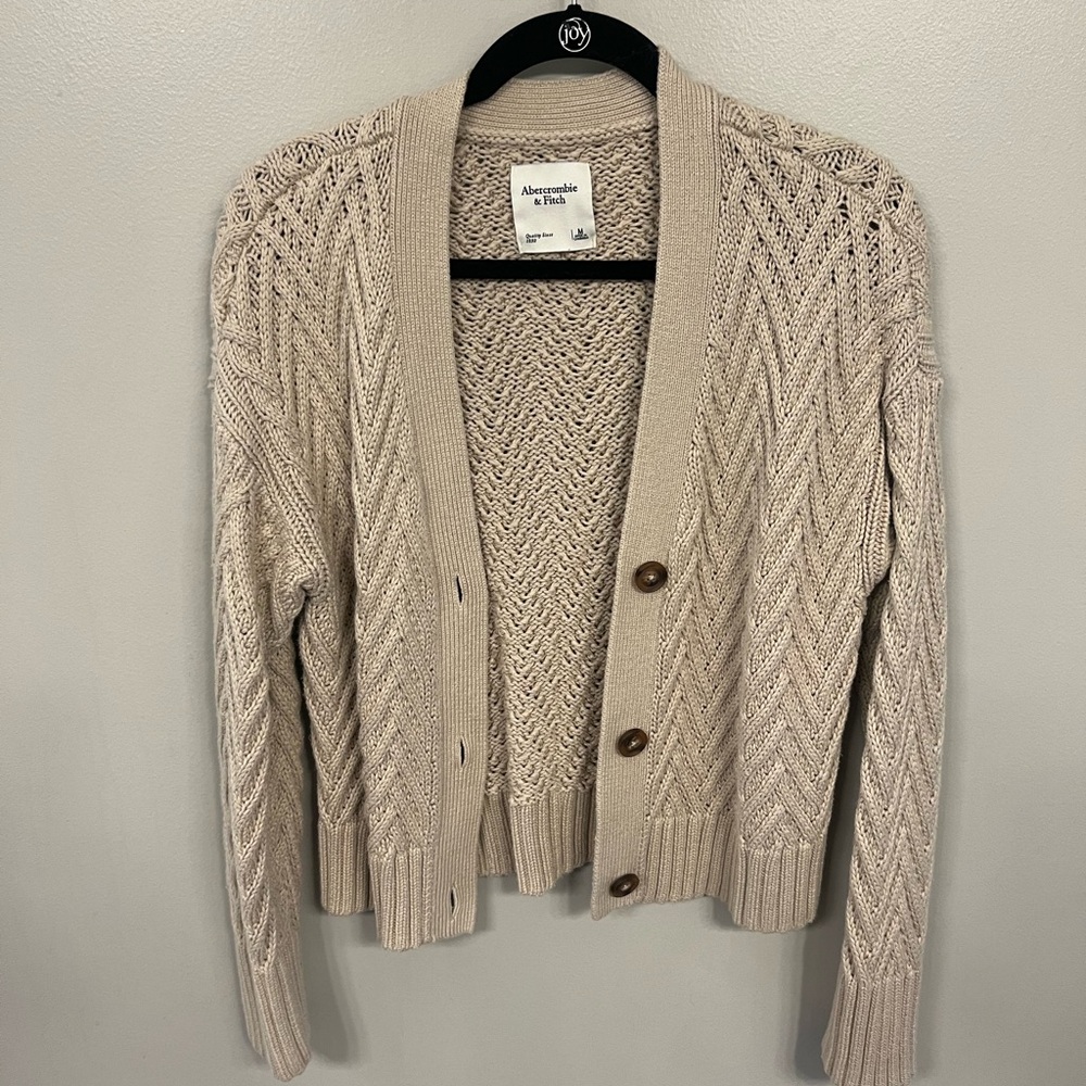 Abercrombie and Fitch knit button up sweater - Picture 4 of 5
